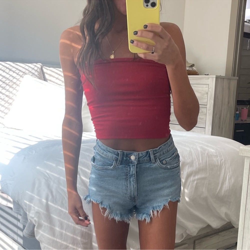 Brandy Melville Red Tube Top - Picture 3 of 5
